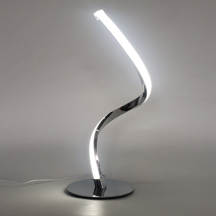Moderne minimalistische Eisen Aluminium PVC Linie LED Tischlampe für das Studium 