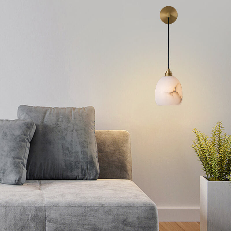 Lámpara de Aplique de Pared de 1 Luz de Cobre Lima de Lujo Nórdico 