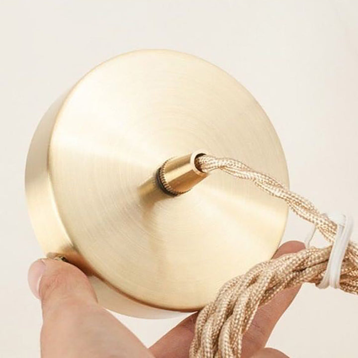 Zeitgenössische skandinavische achteckige Messingglas-Pendelleuchte mit 1 Licht für Wohnzimmer 