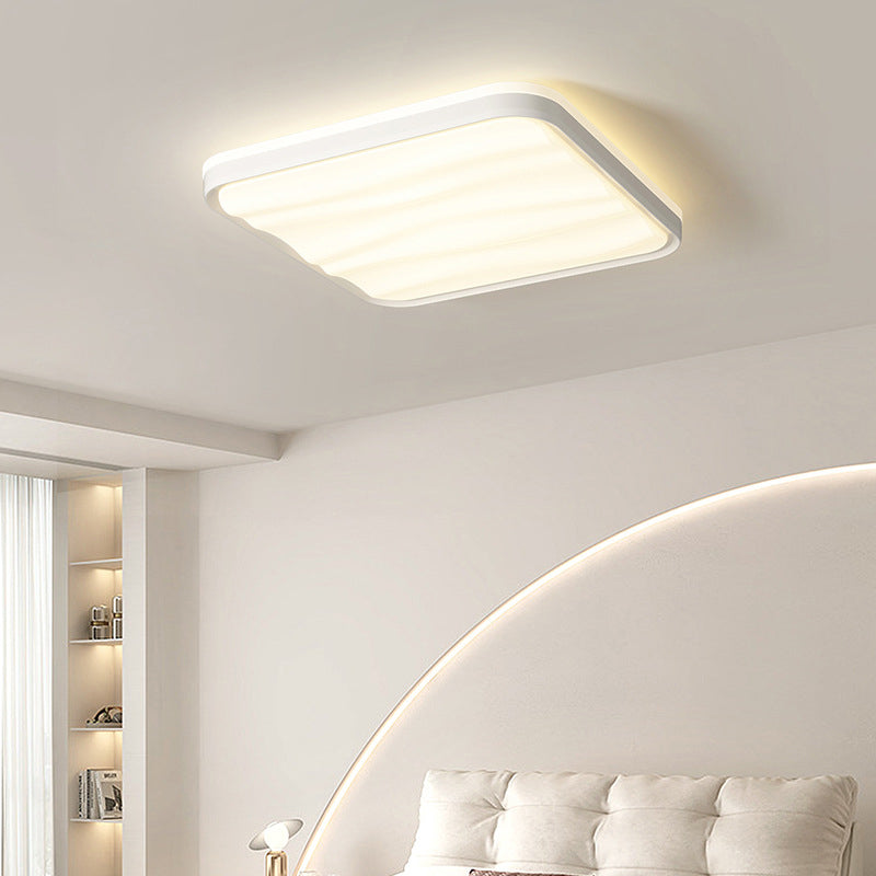 Luz de techo montada al ras de LED de hierro PVC con rayas redondas cuadradas rectangulares minimalistas modernas para sala de estar 