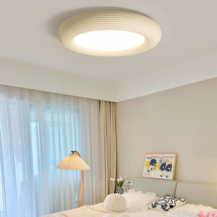Moderne Einfachheit Eisen Harz Acryl Runde Donut LED Unterputz Deckenleuchte Für Wohnzimmer 