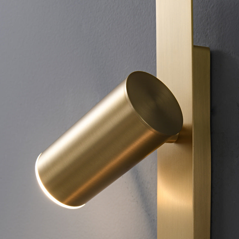 Applique Murale LED en Laiton et Verre Minimaliste Moderne pour Chambre 
