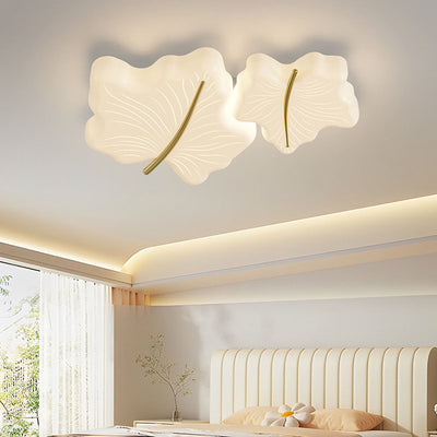 Modern Minimalist Multi Leaf Iron Acrylic LED Flush Mount Ceiling Light For Bedroom