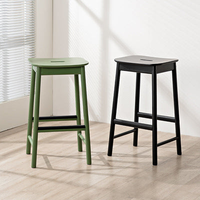 Repose-pieds rectangulaire en bouleau minimaliste moderne pour tabouret de bar pour salle à manger 