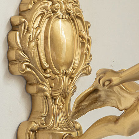 Applique murale 1 lumière en laiton avec cristal de luxe léger français en forme d&