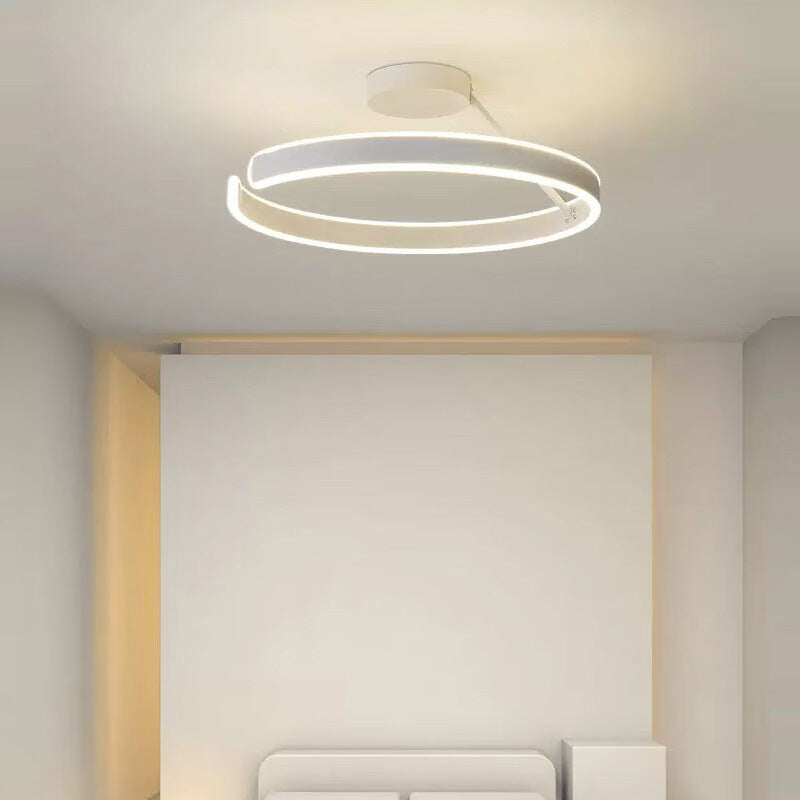 ضوء سقف LED مستدير من الألمنيوم الأكريليكي بتصميم حديث بسيط لغرفة النوم 