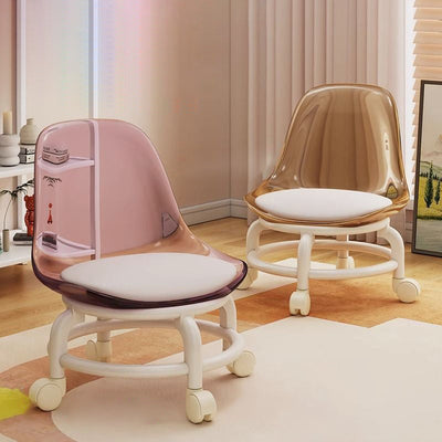 Modern Minimalist Plastic Leather Chair Roller Skating For Living Room