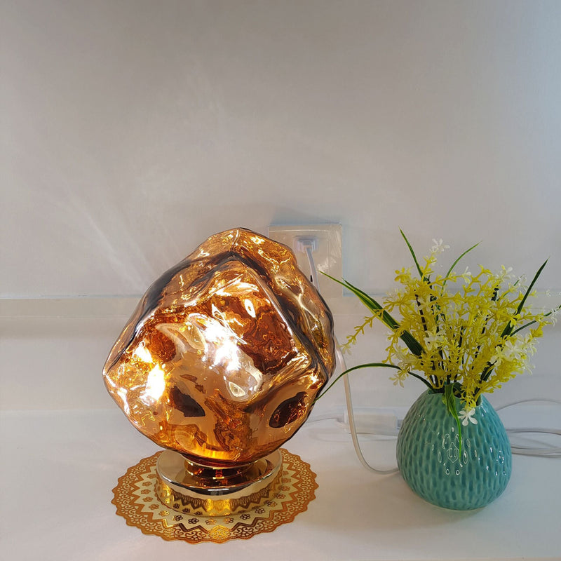 Zeitgenössische kreative Glas Lava Design 1-Licht Tischlampe für Schlafzimmer 
