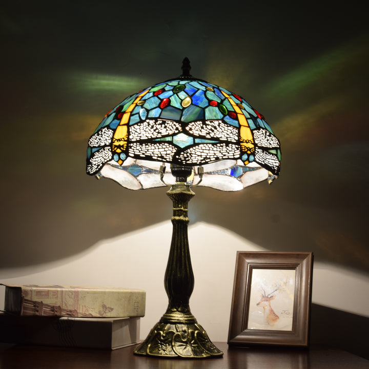 Lampe de table Tiffany en alliage d&