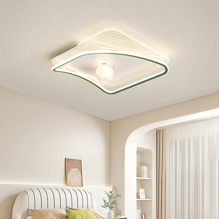 Moderne minimalistische Kreisring Eisen Acryl Aluminium LED Unterputz Deckenleuchte für Schlafzimmer 