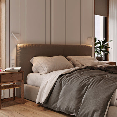 Lámpara Aplique de Pared LED de Cilindro de Ángulo Ajustable Rectangular Minimalista Moderna de Aluminio para Dormitorio 