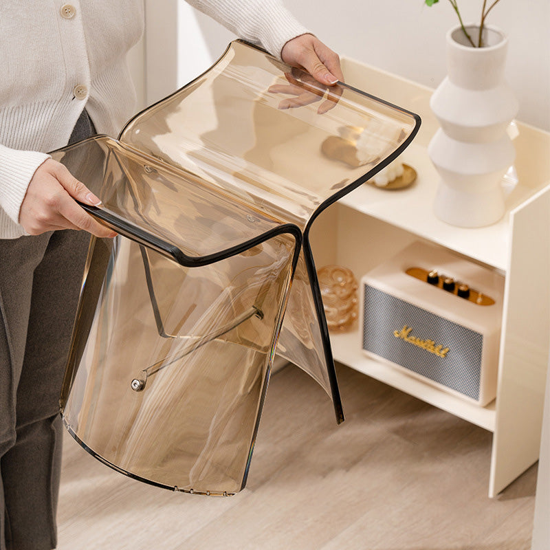 Tabouret de coiffeuse sans dossier en forme de papillon scandinave contemporain pour salon 