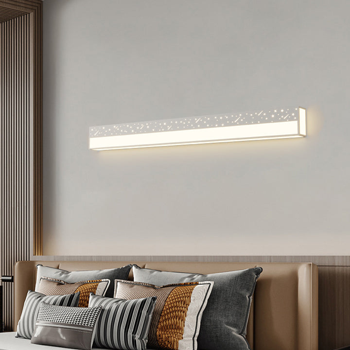 Moderne minimalistische Rechteck Eisen Acryl LED Wandleuchte Lampe für Wohnzimmer 