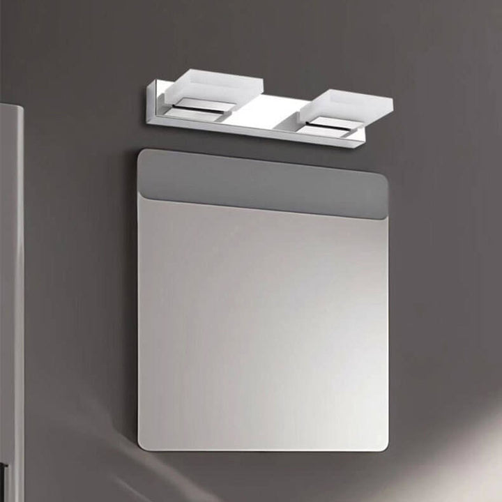 Nordic Einfaches Acryl Quadrat Edelstahl LED Badezimmer Eitelkeit Spiegel Front Wand Wandleuchte 