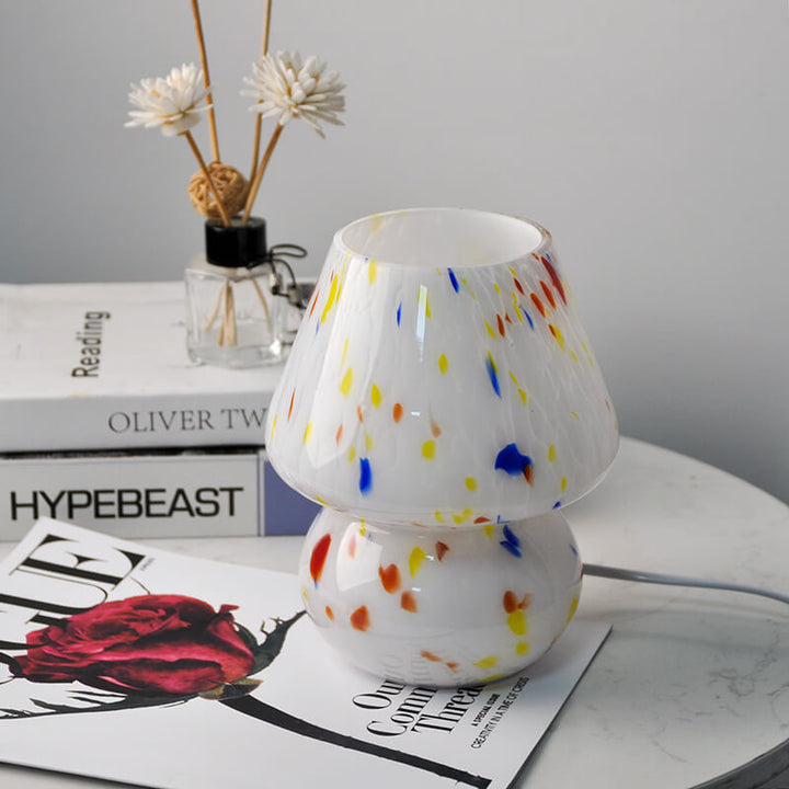 Moderne kreative Aquarell-Pilz-Glas 1-Licht-Tischlampe 