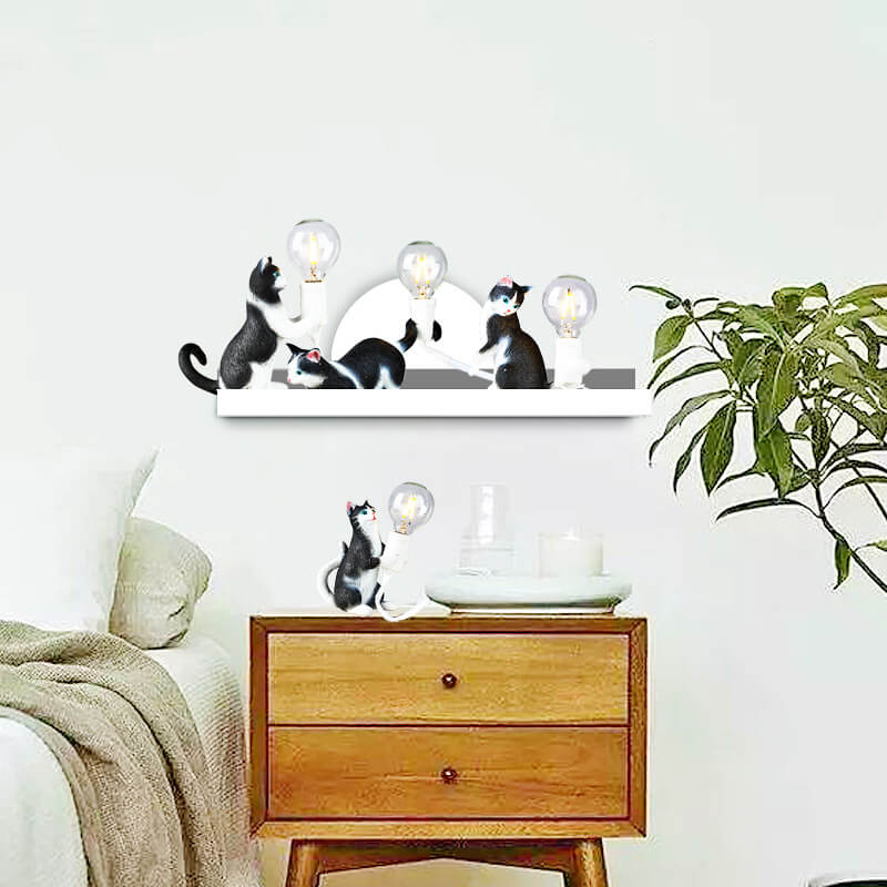 Modern Creative Resin Kitten Decor 1-Light Mini Table Lamp