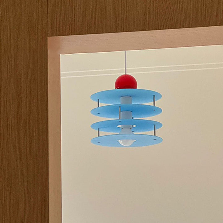 Zeitgenössische kreative mehrstufige runde 1-flammige Pendelleuchte aus Acryl für Schlafzimmer 