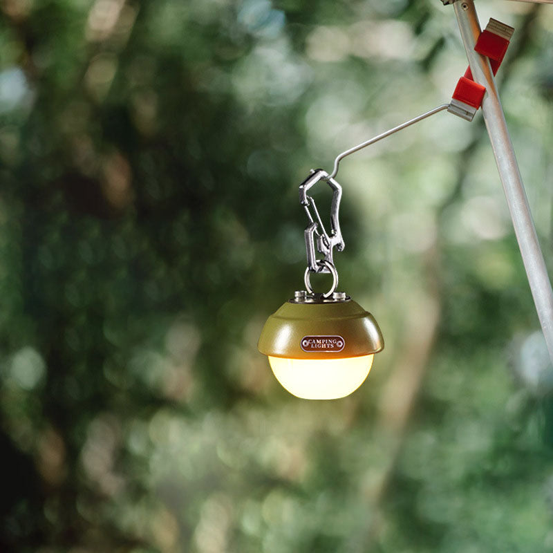 Zeitgenössisches kreatives wasserdichtes Kugel-Metall-PC-LED-Camping-Außenlicht für Außenterrasse 