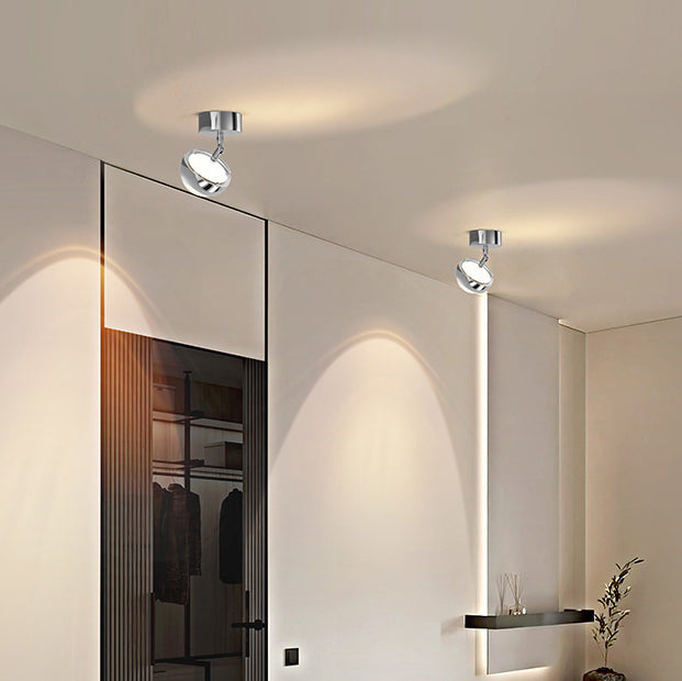 Moderne Einfachheit Zylinder Aluminium Eisen LED Strahler Halbbündige Deckenleuchte für Wohnzimmer 