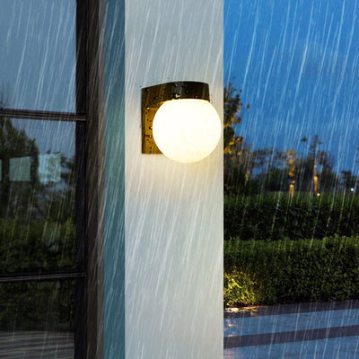Modern Outdoor Waterproof White Dome PC Acrylic 1-Light Wall Sconce Lamp
