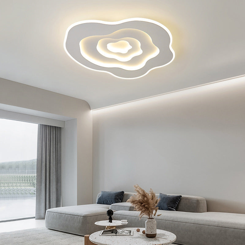 Lustre Plafonnier LED en Acrylique et Fer Minimaliste Moderne pour Salon 