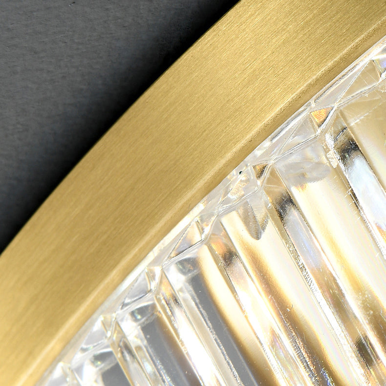 Zeitgenössische Luxus Runde Kupfer Acryl LED Unterputz Deckenleuchte für Wohnzimmer 
