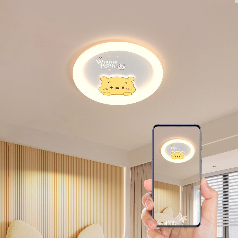 Plafonnier LED acrylique contemporain créatif en forme de canard pour chambre à coucher 