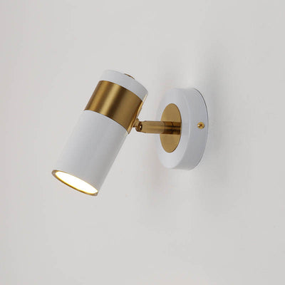 Contemporary Scandinavian Cylinder Hardware Iron Acrylic 1-Light Wall Sconce Lamp For Bedroom