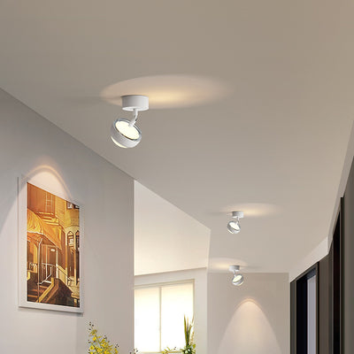 Moderne Einfachheit Zylinder Aluminium Eisen LED Strahler Halbbündige Deckenleuchte für Wohnzimmer 