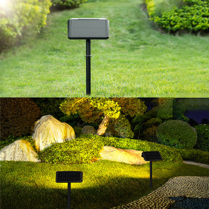 Zeitgenössisches industrielles ABS PC wasserdichtes LED-Rasen-Einsatz-Solarlicht für Patio im Freien 