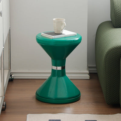 Contemporary Creative Round Plastic Vanity Stool Backless Armless For Living Room