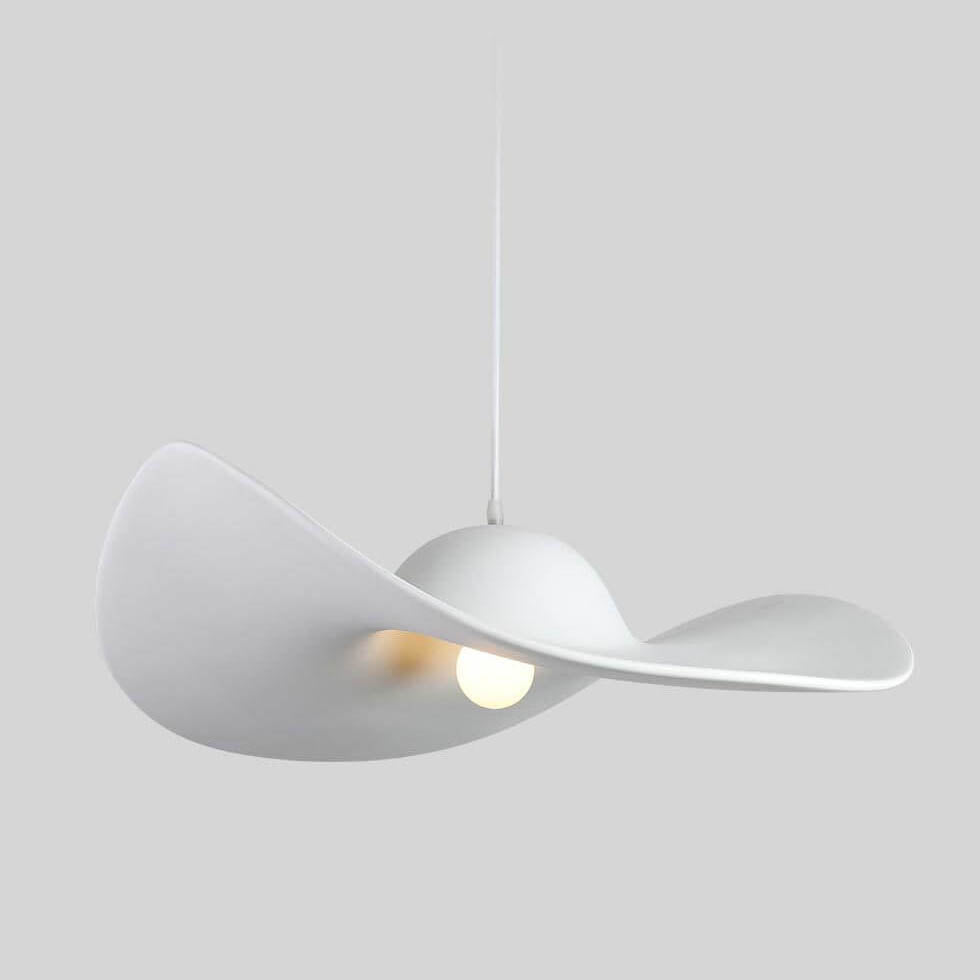 Contemporary Nordic Hat Design Resin 1-Light Pendant Light For Living Room