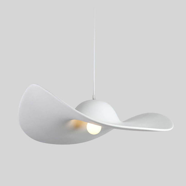 Contemporary Nordic Hat Design Resin 1-Light Pendant Light For Living Room