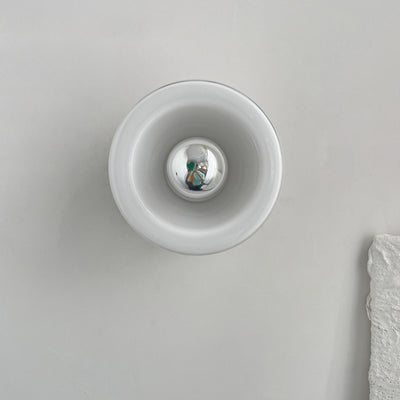Moderne Einfachheit Zylinder Eisen Glas 1-Licht Wandleuchte Lampe für Schlafzimmer 