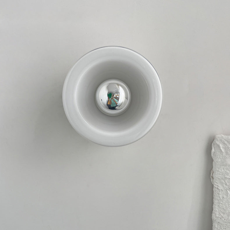 Moderne Einfachheit Zylinder Eisen Glas 1-Licht Wandleuchte Lampe für Schlafzimmer 