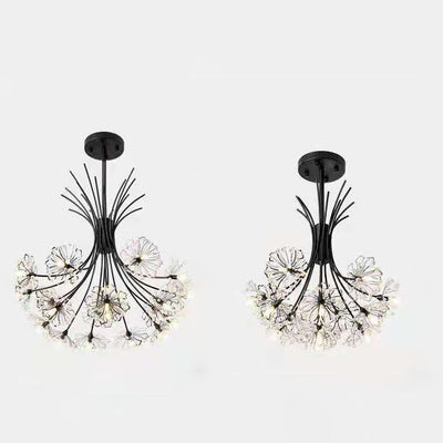 Modern Transitional Crystal Dandelion Branches 13/19 Light Chandelier For Dining Room