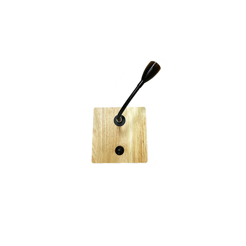 Moderne Einfachheit Eisen Aluminium Holz Platz LED Wand Leuchte Lampe Für Nacht 