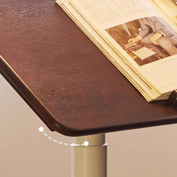 Mesa auxiliar moderna minimalista rectangular de madera maciza y hierro de 1 nivel para sala de estar 