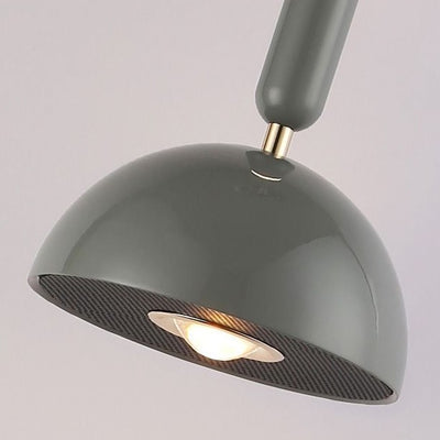 Lámpara colgante LED de cúpula redonda minimalista moderna de aluminio y acrílico para dormitorio 