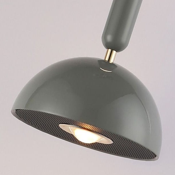 Lámpara colgante LED de cúpula redonda minimalista moderna de aluminio y acrílico para dormitorio 