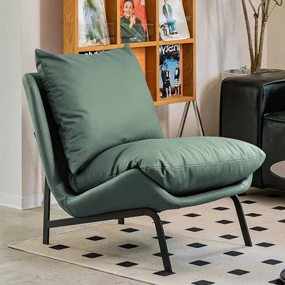 Contemporary Scandinavian Faux Leather Carbon Steel Latex Cotton Sofa For Living Room