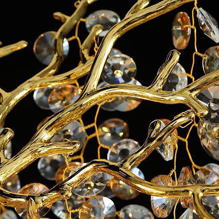 Applique murale moderne en aluminium de luxe avec cristal et perles à 2/3 lumières pour salon 