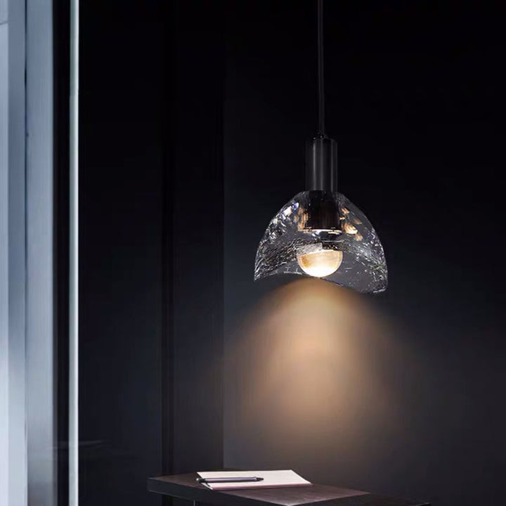 Lustre contemporain de luxe éblouissant en cristal et laiton à 1 lumière pour salon 