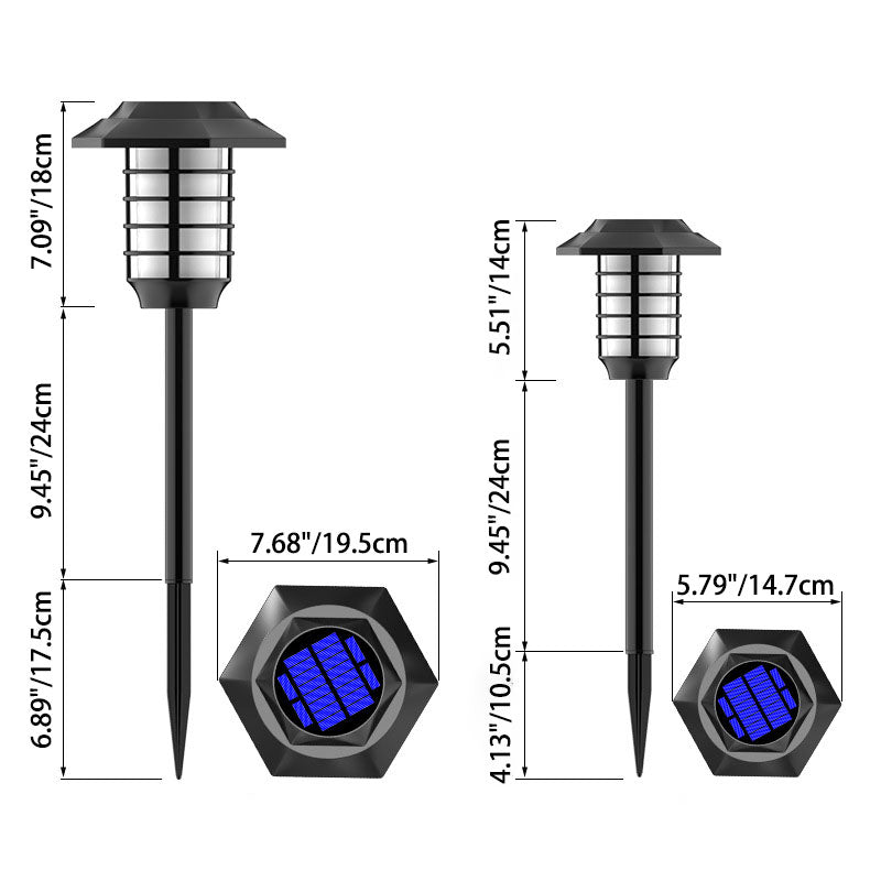 Matériel de cylindre solaire étanche minimaliste moderne ABS LED lumière de paysage extérieur pour jardin 