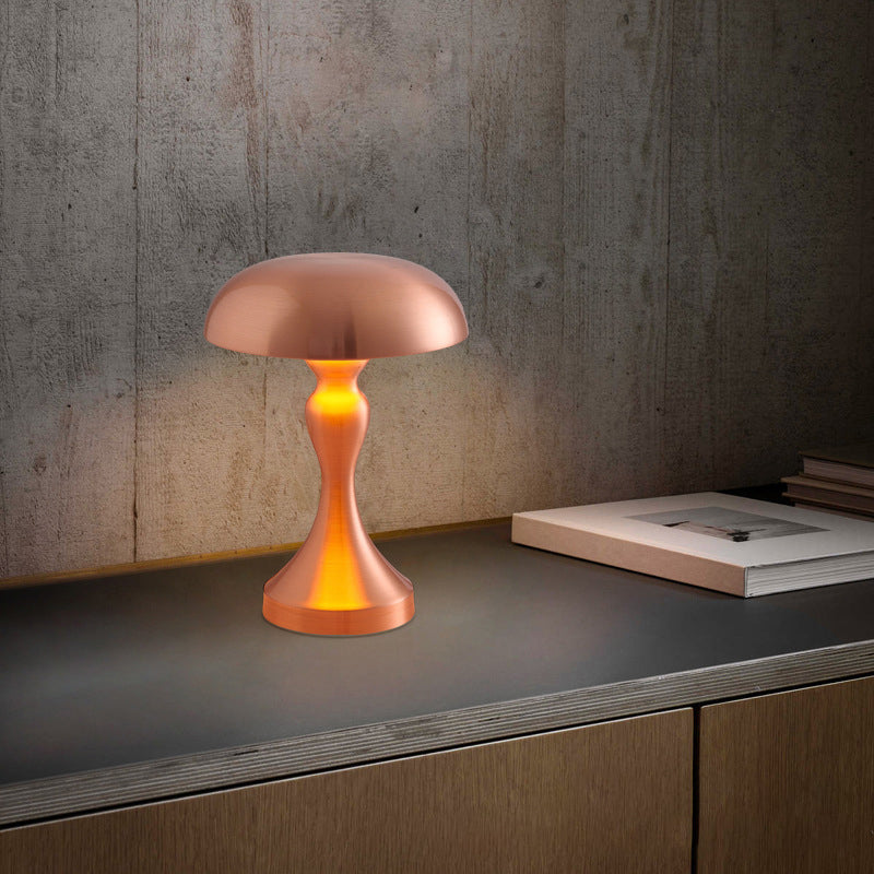 Moderne Art Deco Pilz Acryl Eisen LED Tischlampe für Schlafzimmer 