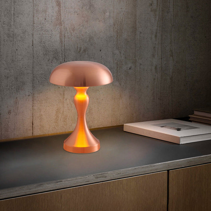 Moderne Art Deco Pilz Acryl Eisen LED Tischlampe für Schlafzimmer 