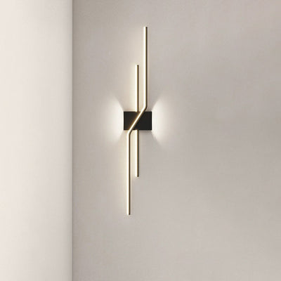 Modern Minimalist Aluminum Geometric Long Straight Line LED Wall Sconce Lamp For Living Room