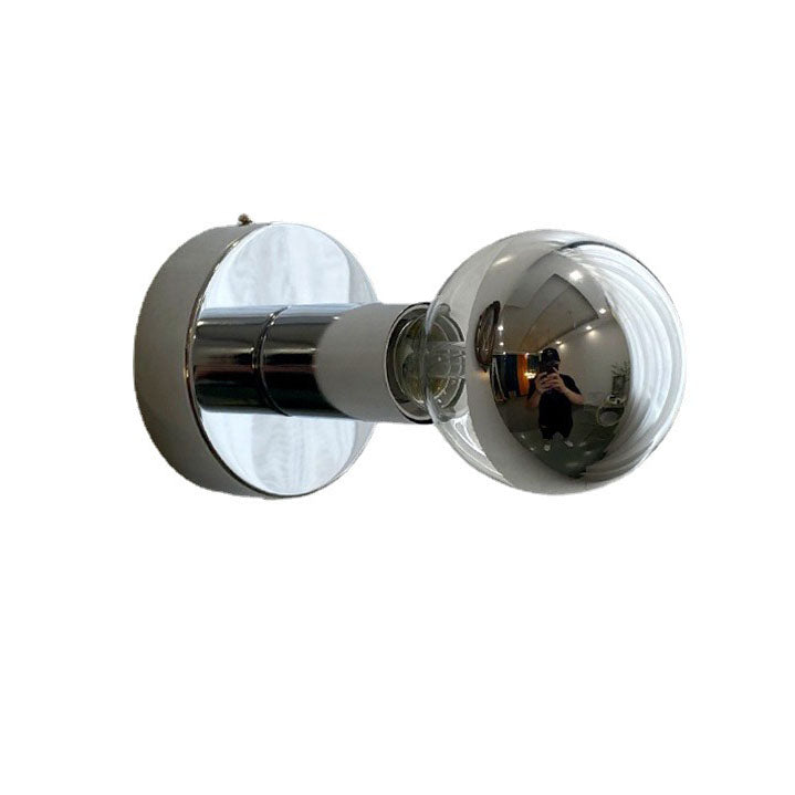 Moderner minimalistischer elektroplattierter Eisenkugel-Glas-1-Licht-Wandleuchter 
