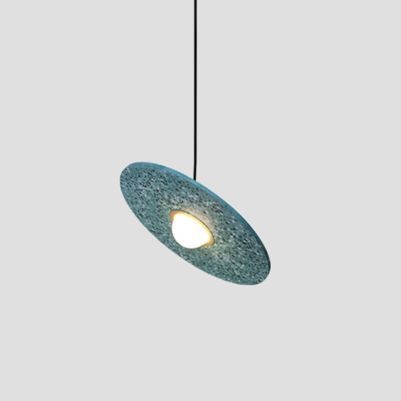 Nordic Creative Terrazzo Planet Disc 1-Light Pendant Light