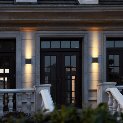 Modern Outdoor Square Column Waterproof LED Wall Sconce Lamp